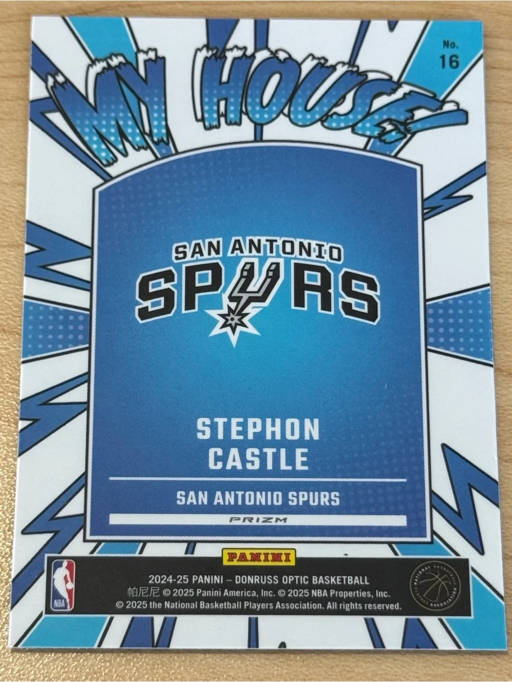 2024-25 Panini Donruss Optic - My House Stephon Castle #16 Purple Prizm (RC)